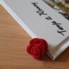Gehäkeltes Lesezeichen "Rose"