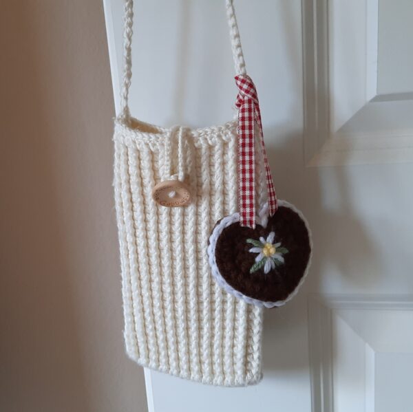 20260829_131721 Gehäkeltes Minitäschchen Taschenanhänger "Lebkuchenherz"