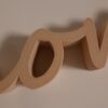 3D gedruckter Deko Schriftzug "home" in Holzoptik