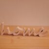 3D gedruckter Deko Schriftzug "home" in Holzoptik