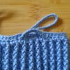 Gehäkelte Smartphonetasche Handysocke hellblau 9x16cm