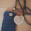 Gehäkeltes Minitäschchen Taschenanhänger "Herz"