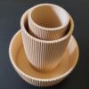 3D gedruckte Utensilienbehälter "LINEA wood" in Holzoptik