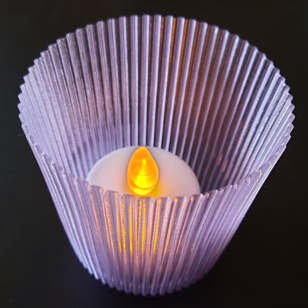 3D gedrucktes Windlicht "LINEA light" für LED-Teelicht