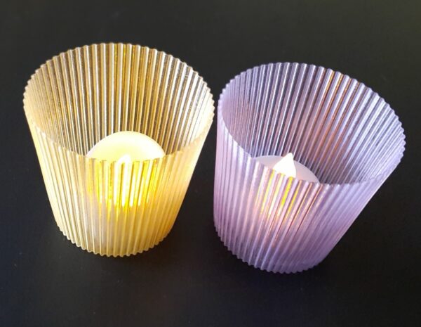 3D gedrucktes Windlicht "LINEA light" für LED-Teelicht