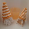 Deko-Set "Herbst": 2 Wichtel und Windlicht orange