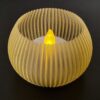 3D gedrucktes Windlicht "LINEA light rund" für LED-Teelicht