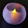 3D gedrucktes Windlicht "LINEA light rund" für LED-Teelicht