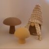 Deko-Set "Wald": Mini-Wichtel mit Pilzen braun-beige