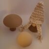 Deko-Set "Wald": Mini-Wichtel mit Pilzen braun-beige