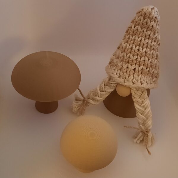 Deko-Set "Wald": Mini-Wichtel mit Pilzen braun-beige