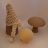 Deko-Set "Wald": Mini-Wichtel mit Pilzen braun-beige
