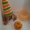 Deko-Set "Herbst": Wichtel, Windlicht und Kürbis orange