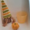 Deko-Set "Herbst": Wichtel, Windlicht und Kürbis orange