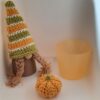 Deko-Set "Herbst": Wichtel, Windlicht und Kürbis orange