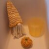 Deko-Set "Herbst": Wichtel, Windlicht und Kürbis orange