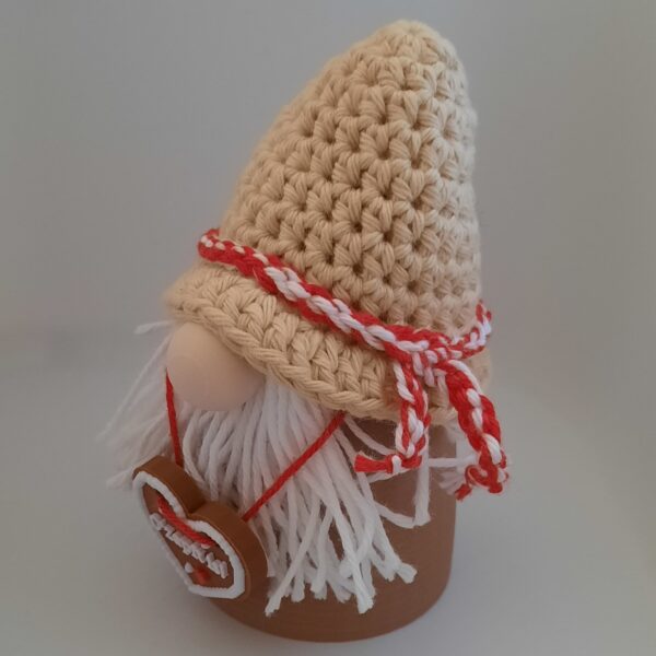 Deko-Trachtenwichtel mit Lebkuchenherz und Hut