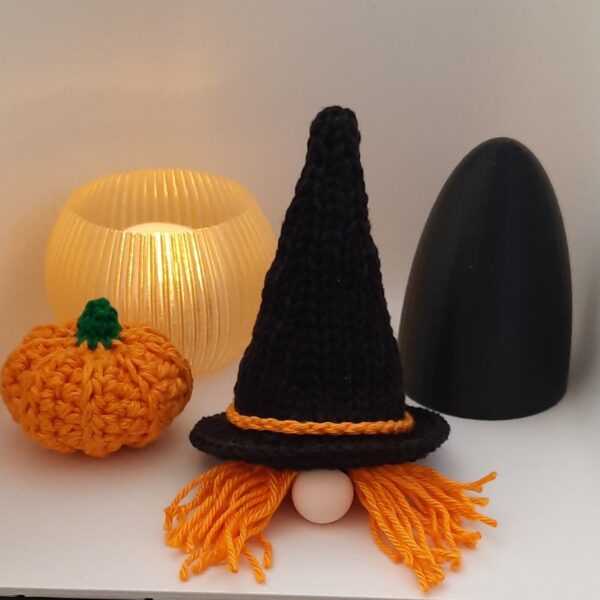 20260925_151539 Deko-Set "Halloween": Hexen-Wichtel, Windlicht und Kürbis orange