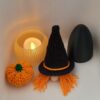 20260925_151645 Deko-Set "Halloween": Hexen-Wichtel, Windlicht und Kürbis orange