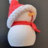 Deko-Set "Winter": Windlicht, Tannenbaum, Schneemann mit Strickmütze rot-weiß