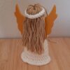 Engel Weihnachtsengel Christkind wollweiß-gold zum Hängen oder Stellen (12 cm)