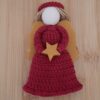 Engel Weihnachtsengel Christkind weinrot-gold zum Hängen oder Stellen (12 cm)