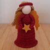 Engel Weihnachtsengel Christkind weinrot-gold zum Hängen oder Stellen (12 cm)